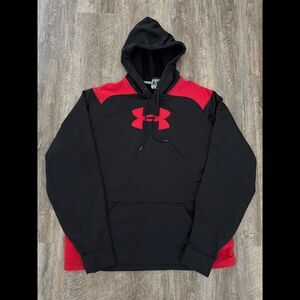 Under-armour Men's Black and Red Hoodie